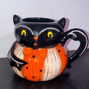 JOHANNA PARKER Black and Orange Cat Mug